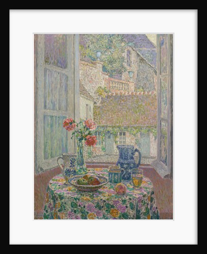 Table overlooking the courtyard, 1926 by Henri Le Sidaner