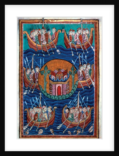 Viking ships arriving in Britain, ca 1130 by Abbo of Fleury