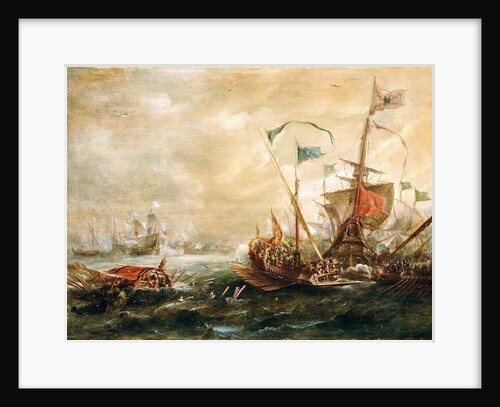 Spanish engagement with Barbary pirates, First Half of 17th century by Andries van Eertvelt