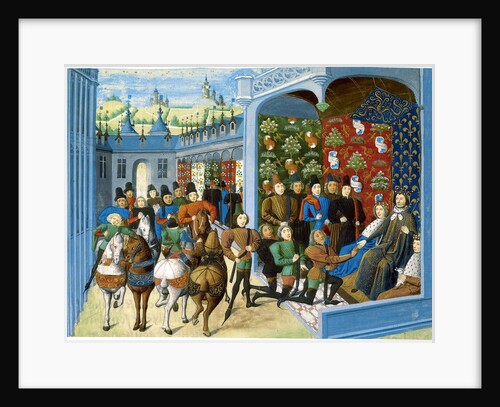 King Charles VI of France receives the English envoys by Master of the Harley Froissart