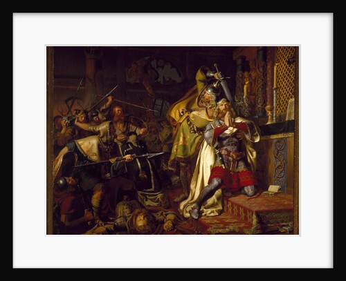 The death of Canute IV of Denmark in the Church of Saint Albanus (The Murder of Canute the Holy), 18 by Christian Albrecht von Benzon