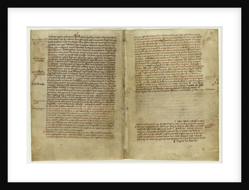Verse account of Magna Carta in the Chronicle of Melrose Abbey, 1270s by Historical Document