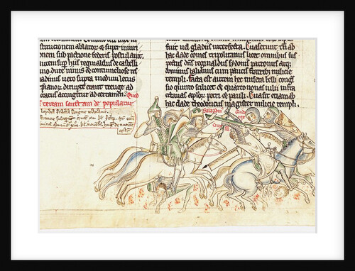 Saladin captures the Holy Cross (From Chronica maiora I by Matthew Paris), 13th century by Matthew Paris
