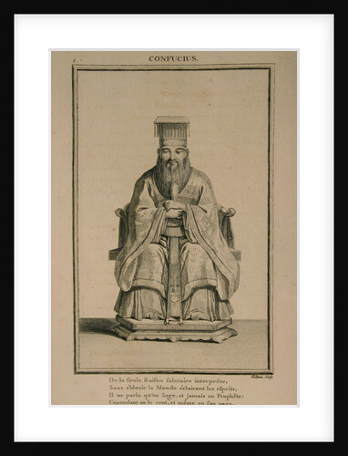 Portrait of the Chinese thinker and social philosopher Confucius, 1788 by Isidore Stanislas Helman