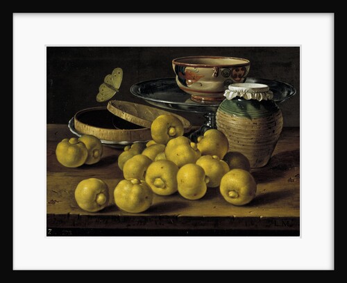 Still life with limes, jam pot and butterfly, Second Half of the 18th century by Luis Egidio Meléndez