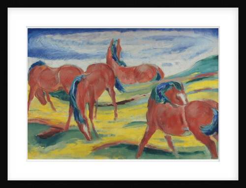 Grazing horses III, 1910 by Franz Marc