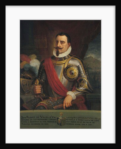 Portrait of Pedro de Valdivia, 1874 by Pedro León Carmona