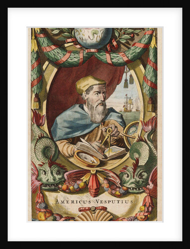 Portrait of Amerigo Vespucci, 1671 by John Ogilby