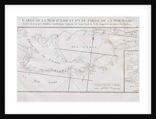 Map of the Crimea and the Sea of Azov, 1774 by Jan Hendrik van Kinsbergen