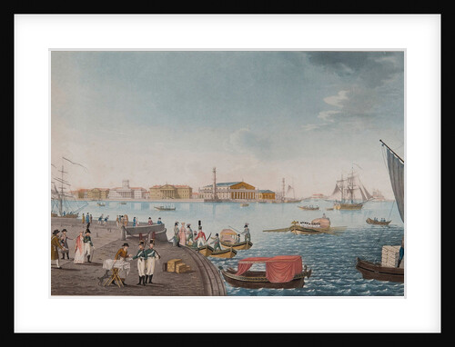 View of the Neva River and the Stock exchange in Saint Petersburg, Early 1800s by Anonymous
