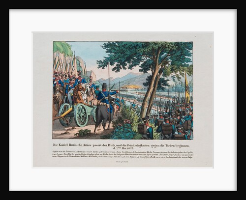 Russian army crosses the Pruth River into Moldavia on May 1828, c. 1830 by Anonymous