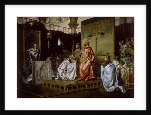 Conversion of Reccared to Catholicism at the Council III of Toledo, 589, 1888 by Antonio Muñoz Degraín