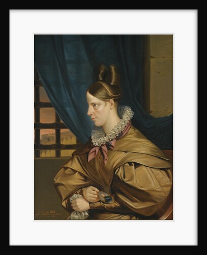 Duchesse de Berry imprisoned in the Chateau of Blaye, End 1830s by François Nicolas Riss
