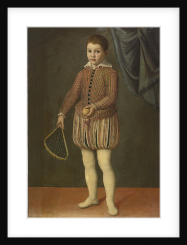 Portrait of a boy holding a tennis racket and ball, Between 1558 and 1563 by Circle of Sofonisba Anguissola