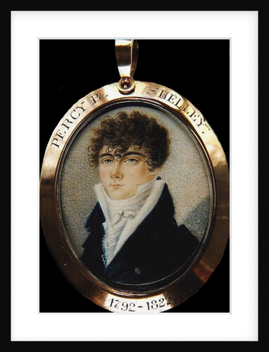 Portrait of the poet Percy Bysshe Shelley, ca 1825 by Anonymous