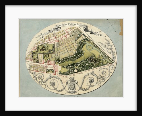 Plan of the Montreuil Estate of Madame Elisabeth, 1788 by Jean-Jacques Huvé