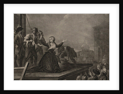 Madame Élisabeth de France, sister of the King, before the guillotine on 10th May 1794, c. 1795 by Carlo Lasinio