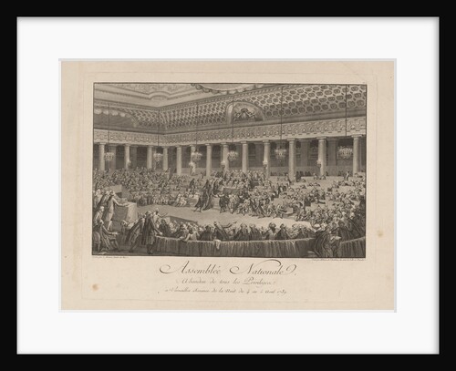 The Night of August 4, 1789 in the National Assembly, 1790 by Isidore Stanislas Helman