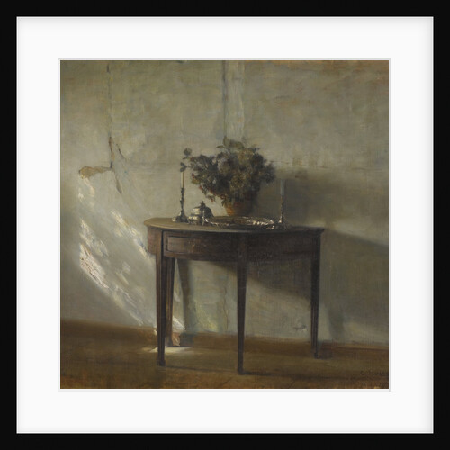 A sunlit interior by Carl Holsøe