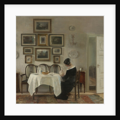 Mother and Child at the table by Carl Holsøe