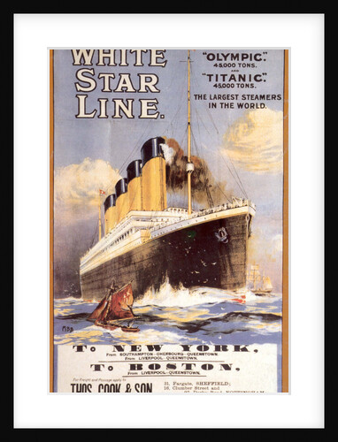 White Star Line. Titanic & Olympic, c. 1911 by Anonymous