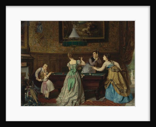 Ladies Playing Billiards, 1869 by Charles-Édouard Boutibonne