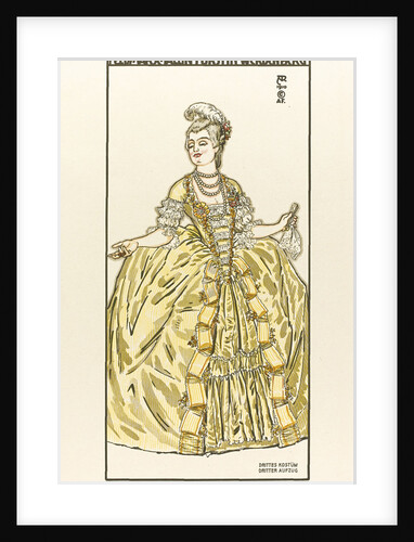 Costume Design for the opera Der Rosenkavalier (The Knight of the Rose) by Richard Strauss, 1910 by Alfred Roller