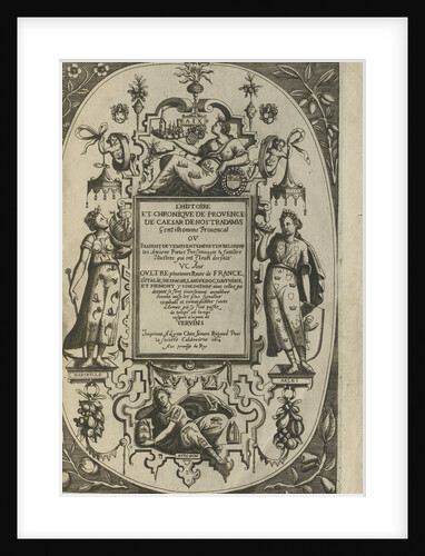 Title page of the Histoire et Chronique de Provence, 1614 by César de Nostredame