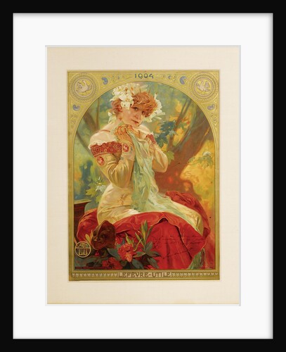 Poster for Lefèvre-Utile. Sarah Bernhardt in the role of Melissinde in La Princesse Lointaine by E by Alfons Marie Mucha