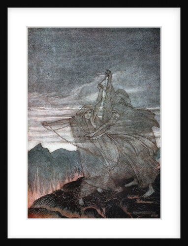 The Norns Vanish. Illustration for Siegfried and The Twilight of the Gods by Richard Wagner, 1910 by Arthur Rackham