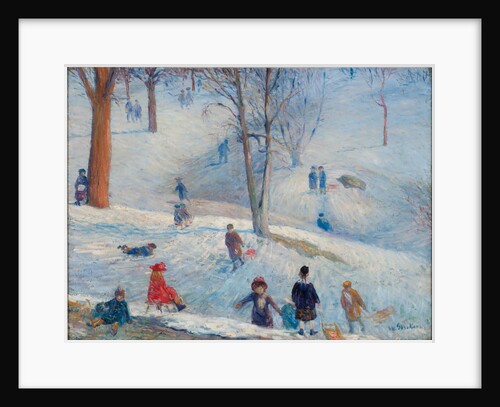 Sledding, Central Park, 1912 by William James Glackens