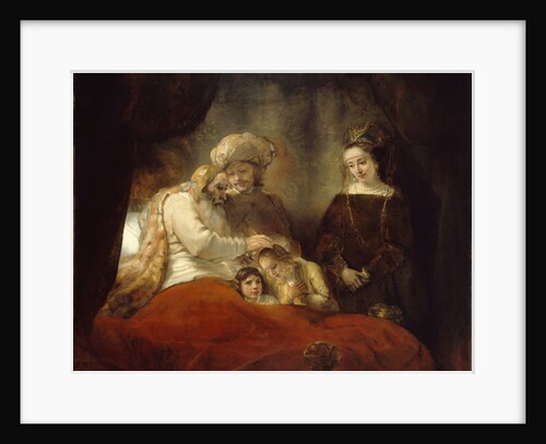 Jacob Blessing Ephraim and Manasseh, 1656 by Rembrandt van Rhijn