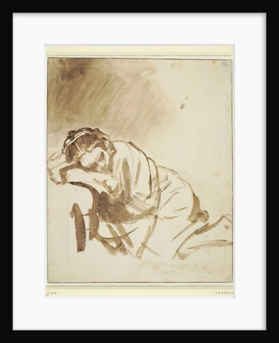 A young woman sleeping (Hendrickje Stoffels), ca 1654 by Rembrandt van Rhijn