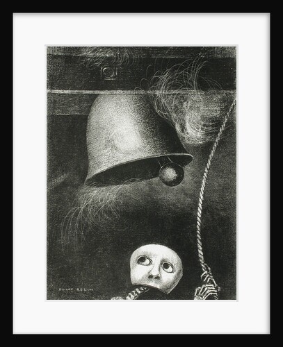 A Mask Sounds the Death Knell. Series: For Edgar Poe, 1882 by Odilon Redon
