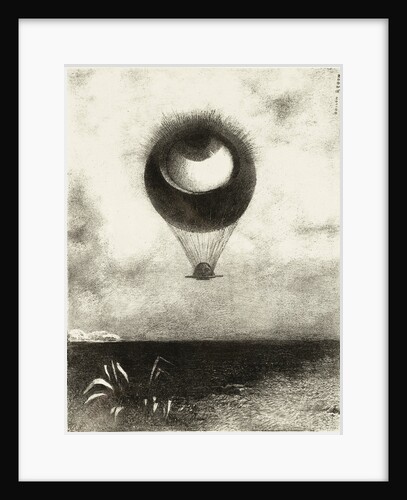 The Eye, Like a Strange Balloon, Mounts toward Infinity. Series: For Edgar Poe, 1882 by Odilon Redon