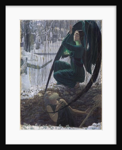 The Death of the Grave Digger (La mort du fossoyeur), 1895-1900 by Carlos Schwabe