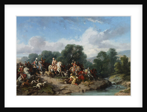 The Falconry of Sultan Ahmed III, 1873 by Stanislav Khlebovsky