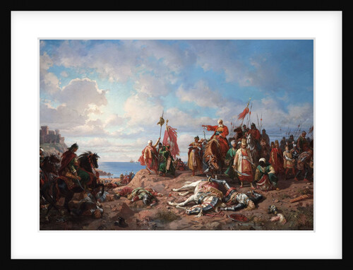 The death of king Wladyslaw III at Varna, 1865-1875 by Stanislav Khlebovsky