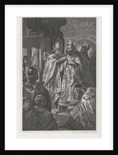 The coronation of Baldwin I on Christmas Day 1100, 19th century by Anonymous