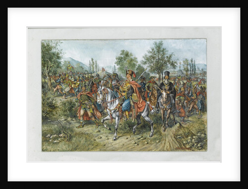 Franz Freiherr von der Trenck and his regiment, 1903 by Franz Gaul