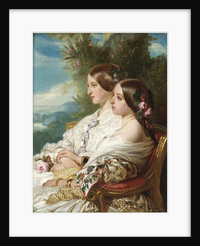 Queen Victoria and her cousin, the Duchess of Nemours, 1852 by Franz Xavier Winterhalter