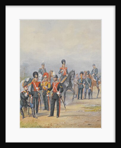 Officers and Soldiers of the Life-Guards Dragoon Regiment, 1873 by Pyotr Ivanovich Balashov