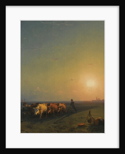 Ploughing the fields, Crimea, 1865 by Ivan Konstantinovich Aivazovsky
