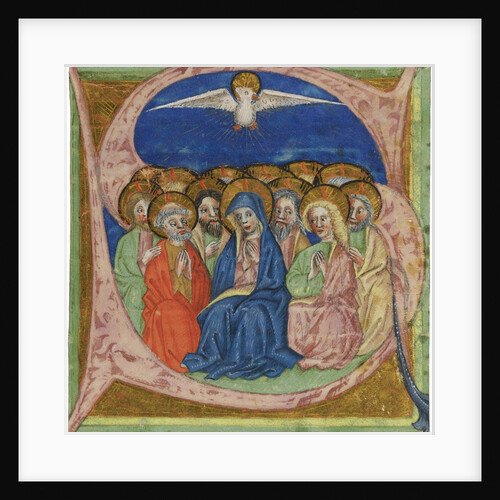 The Pentecost. Initial S from an manuscript Gradual, ca 1430 by Anonymous