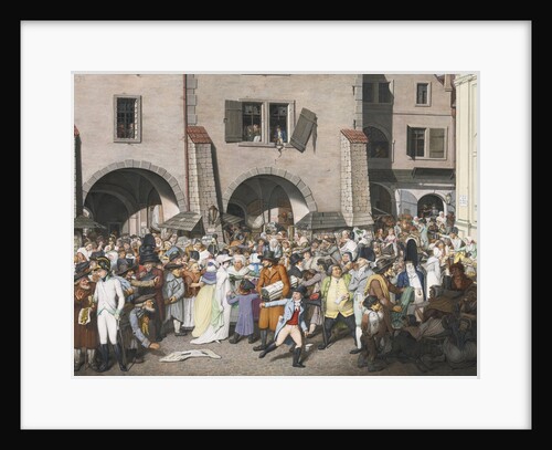Bustling Marketplace, Prague, 1804 by Georg Emanuel Opiz