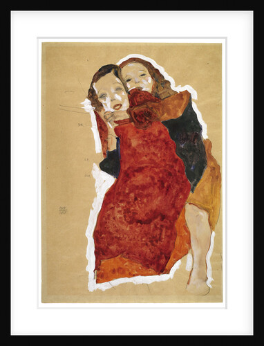 Two girls, 1911 by Egon Schiele