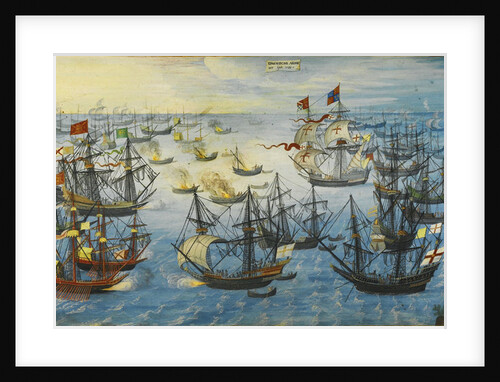 The Spanish Armada off the south coast of England, 1588 by Monogrammist VHE