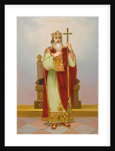 Saint Grand Duke Vladimir Svyatoslavich, Early 20th century by Russian icon