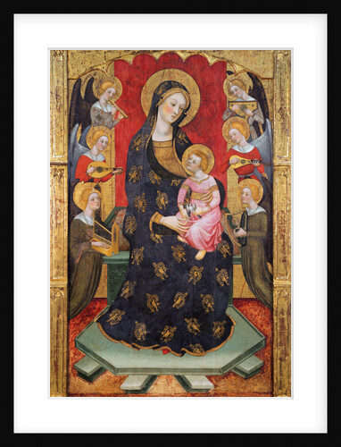 Madonna with Angels Playing Music, ca 1380 by Pere Serra