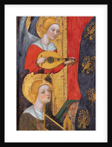 Madonna with Angels Playing Music (Detail), ca 1380 by Pere Serra